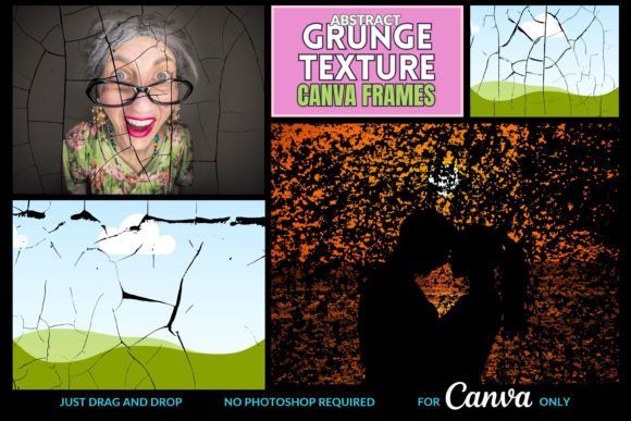 10 Abstract Grunge Canva Frames for Edgy Designs