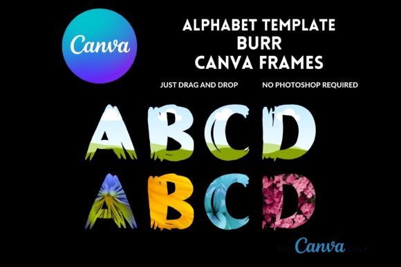 Burr Alphabet Canva Frame: A Modern Designer's Tool