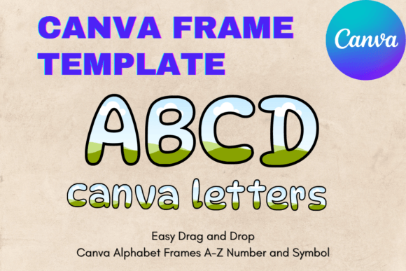 Canva Letters Frame Alphabet TemplateC44: Your Sublimation Design Ally