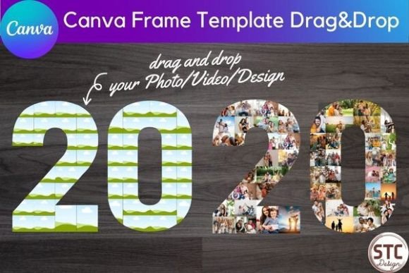 Celebrate Milestones with the 20 Twenty Number Collage Canva Frame