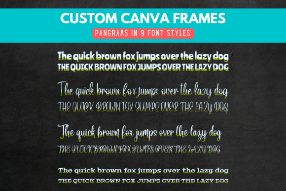 Custom Canva Frame - 9 Font Styles: Elevate Your Design Workflow
