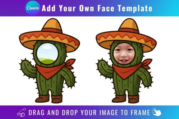 Design Custom Graphics with the Cactus Add Your Own Face Template