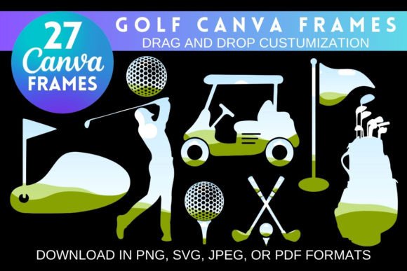 Effortless Golf Designs with Customizable Canva Frames