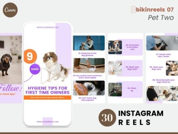 Effortless Pet Content: The Pet Two Instagram Reels Canva Template