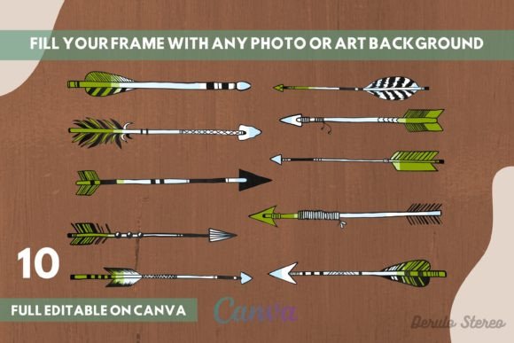 Effortless Visual Storytelling with the Boho Arrow Canva Frame Collection