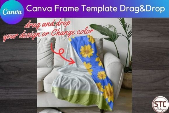 Elevate Your Brand: The Velveteen Blanket Mockup Canva Frame