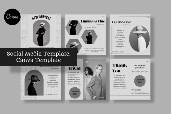 Elevate Your Feed: 6 Fashion Social Media Post Canva Templates