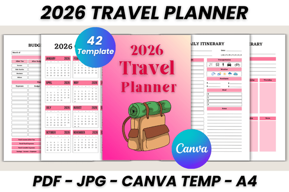 Master Your 2026 Adventures with This Canva Travel Planner