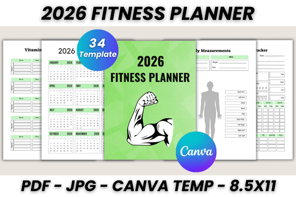 Plan Your 2026 Fitness Goals with This Canva Template