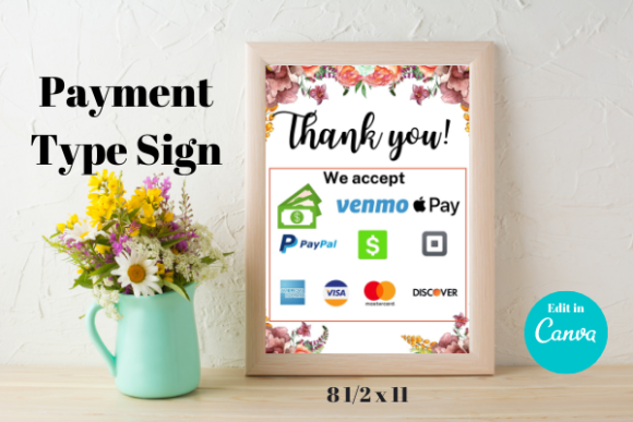 Streamline Your Sales with a Payment Method Printable Canva Template