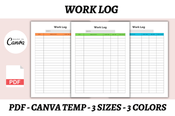 Streamline Your Workflow with a Work Log Canva Template