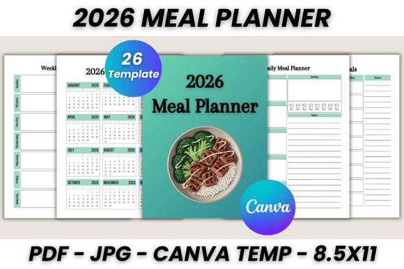 Streamline Your Year with a 2026 Meal Planner Canva Template