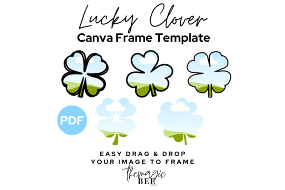 Transform Your Photos: The Lucky Clover Canva Frame Template