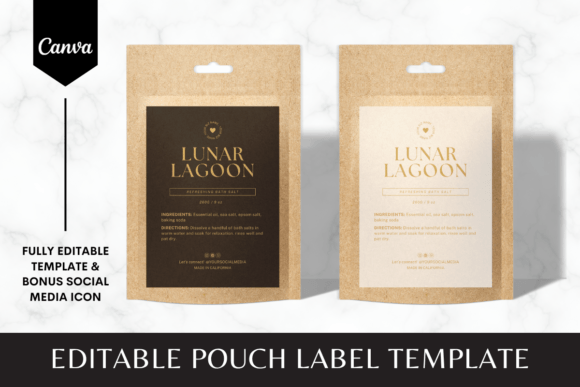 Transform Your Product Packaging with Editable Pouch Label Canva Template 2